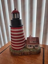 Vintage  Geo.Z.Lefton West Quoddy Lighthouse - Ceramic - Hand Painted picture