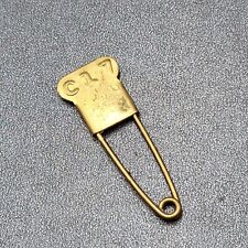 Vintage Brass Laundry Safety Pin Embossed Number C17 Military 2