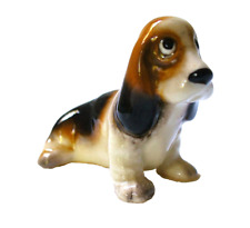 Final Edition~BASSET PUPPY~Hagen~RENAKER~Miniature~SITTING DOG~Ceramic~Figurine picture