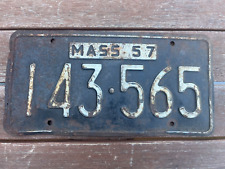 1957 Massachusetts License Plate 143 565 picture