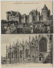 4 1910 era Castle Vitre France Postcards picture