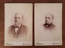 Indianapolis, IN 2 cabinet cards Man ID Van Camp, woman ID Murray 1880s by Dryer picture