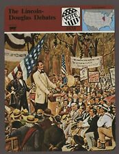 The Lincoln Douglas Debates  Story of America Politics History Card picture