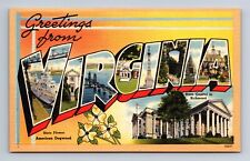 Greetings from Virginia Large Letter Postcard picture