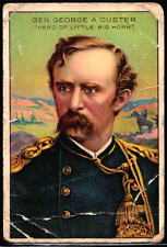 General George Custer 1911 T68 American Tobacco History Pan Handle Scrap R4-41 picture