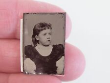 Antique 1890s Tintype Portrait Victorian Girl 1