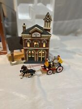 VTG 2003 Santa's Workbench Lighted House Classic Series Station # 9 Firehouse picture