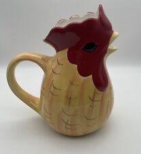 Pfaltzgraff Napoli Rooster Hand Painted Rooster 9 “ Pitcher Yellow & Red 2010 picture