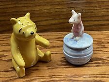 Vintage Winnie Pooh Bear & Piglet 4” Salt And Pepper Shakers Treasure Craft picture