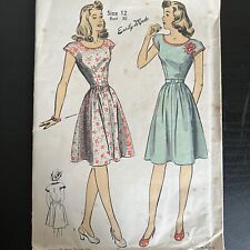 Vintage 1940s Du Barry 5882 Kimono Bodice Dress Sewing Pattern 12 XS UNUSED picture