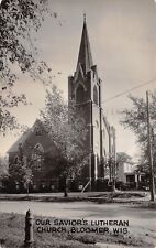 Bloomer WI Our Savior's Lutheran Church~American Square Home Neighbor RPPC 1940s picture