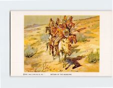 Postcard Return of the Warriors Painting by Charles M Russell USA North America picture