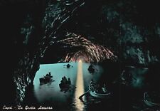 Vintage Postcard Capri La Grotta Azzurra Marine Temple & Sea Cave In Capri Italy picture
