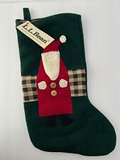 New with Tags Woof & Poof Christmas Santa Stocking L. L. Bean  picture