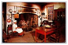Williamsburg VA Virginia Governor's Palace Kitchen Chrome Postcard Posted 1969 picture