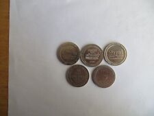 Lot of 5 Vintage Las Vegas Gaming Tokens picture