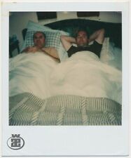 136 Two Men Laying in Bed Guys Prepare to Sleep POLAROID vintage original photo picture