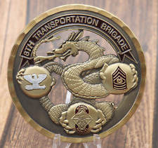 RARE 8th Transportation Brigade Challenge Coin of Excellence CSM COL 2 1/4