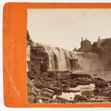 Genesee River Lower Fall Stereoview c1875 Charles Warren Woodward Rochester H542 picture