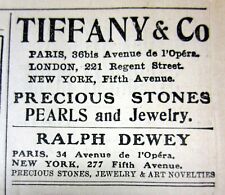 1901 Paris FRANCE newspaper w TIFFANY & CO JEWELERS AD w Louis Comfort Tiffany picture