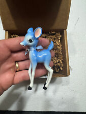 Vintage Retro Deer Christmas Ornament Mint   Kitsch Bell BLUE picture