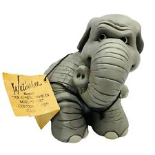 “Squirt” Grey Elephant Figurine by R Wetherbee Jr 1989 Colorado USA Nursery picture