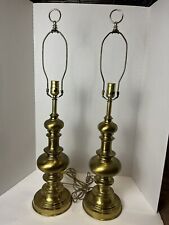 Vintage Pair (2) of Heavy Brass table lamps, lumiere 31