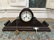 Working 19th. Century Antique Wood Mantel French Clock Hammer Strike Pendulum picture
