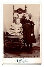 C. 1890s CABINET CARD HAYNES TWO CUTE LITTLE GIRLS SISTERS ST. PAUL VIRGINIA picture
