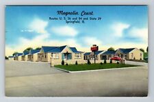 Springfield IL-Illinois, Magnolia Court, Exterior, Vintage Postcard picture