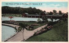 Postcard NY Syracuse Bath House & Lake Onondaga Park Posted 1919 Vintage PC H623 picture