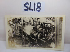 VINTAGE 1920'S US NAVY PICTURE POSTCARD SUBMARINE SUB ENGINE ROOM UNUSED RARE picture