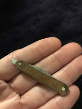 Antique Woman’s Knife With Blade & Snuff Spoon, Floral, Small, 4.5” picture