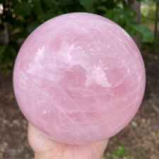 2920g Natural Hot Pink Rose Quartz Sphere Crystal Ball Reiki Healing picture