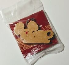 Vintage Avon Gift Collection Wooden Animal Keychain - Mouse BRAND NEW picture