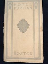 Hotel Puritan Boston Vintage Brochure c1909 picture