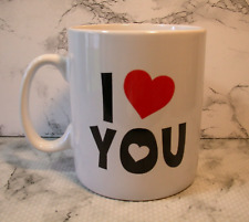 I Love You Red Heart Valentine's White Ceramic Extra Large Mug 24 Oz picture