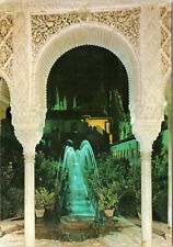 postcard Granada. Spain - The Generalife, lighted Gardens picture
