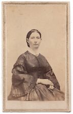 ANTIQUE CDV CIRCA 1860s 2C CIVIL WAR TAX STAMP GORGEOUS YOUNG LADY WESTERLY R.I. picture