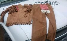 **AWESOME VINTAGE NATIVE AMERICAN  HANDMADE YOUTH REGALIA SET VERY   NICE * picture