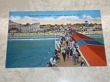 LOOKING WEST FROM THE PIER, OLD ORCHARD BEACH, MAINE Antique Vintage Postcard picture