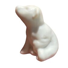 Vintage White Porcelain Bear Figurine picture