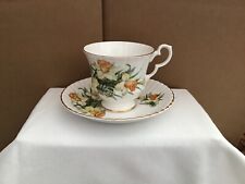 Royal Windsor Teacup Saucer Set - Daffodils- Fine Bone China England picture