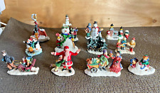 Lot of 12 Christmas Village Accessories, Figurines, Snowmen, Santa and Much more picture