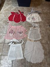 LOT OF  6  Vintage Half Aprons Lace French Maid Housekeeping Costume picture