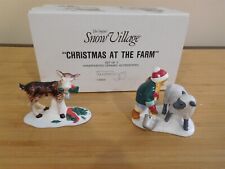 Dept 56 Snow Village - Christmas At The Farm - Set of 2 - #56.54500 -  picture