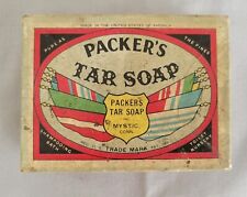 Vintage Packer's Tar Soap Cardboard Box Mystic CT Empty picture