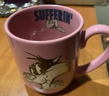 Vintage 1994 Sylvester Looney Tunes Mug Coffee Cup Pink Sufferin Succotash 90s picture