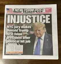 Donald Trump Convicted New York Post Newspaper (Metro Edition) 5/31/24 picture