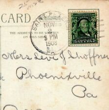Saint Peters Pennsylvania Postmark 1908 to Phoenixville HOFFNER Postcard QP picture